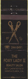 Matchbook Cover - Foxy Lady II Beauty Salon Santa Clara CA