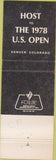 Matchbook Cover - Cherry Hills Country Club Golf Denver CO 1978 US Open