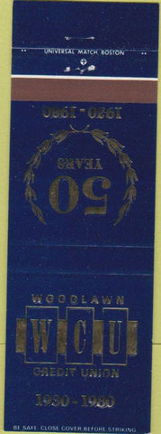 Matchbook Cover - Woodlawn Credit Union 1980 Pawtucket RI