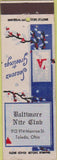 Matchbook Cover - Baltimore Nite Club Toledo OH