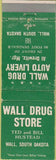 Matchbook Cover - Wall Drug Store Wall SD WEAR