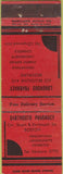 Matchbook Cover - Dartmouth Drugs Boston MA Brookline