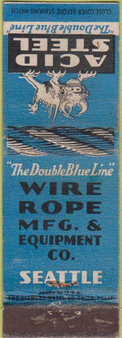 Matchbook Cover - Acid Steel Blue Line Wire Rope Seattle WA WEAR Portland
