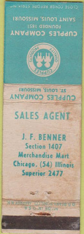 Matchbook Cover - Cupples Co Saint Louis MO Chicago supply WORN