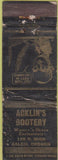 Matchbook Cover - Acklin's Bootery Salem OR POOR women's shoes