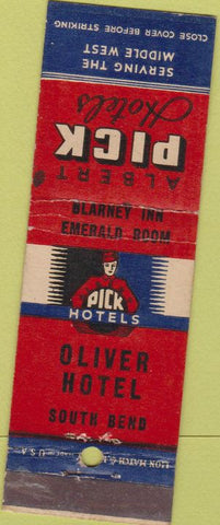 Matchbook Cover - Albert Pick Hotels Oliver Hotel South Bend IN