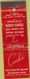 Matchbook Cover - Cook's Los Angeles CA WEAR