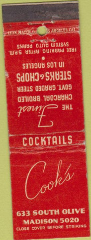 Matchbook Cover - Cook's Los Angeles CA WEAR