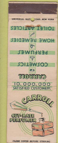 Matchbook Cover - Carroll Cut Rate Perfume