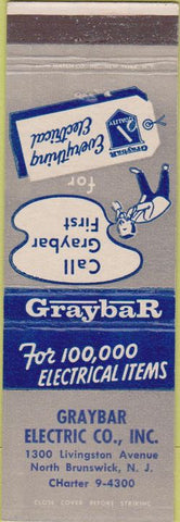 Matchbook Cover - Graybar Electric Co North Brunswick NJ