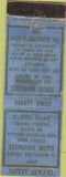 Matchbook Cover - Jos Bancroft Sons Matches Safety Always Footer DQ WORN