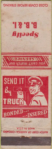Matchbook Cover - BB and I Trucking WORN