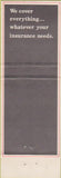 Matchbook Cover - Keough Kirby Fireman's Insurance Woonsocket IR