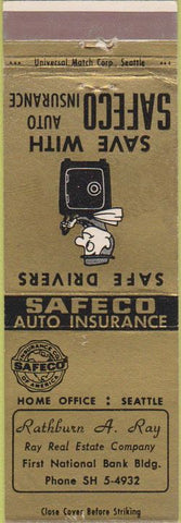 Matchbook Cover - Safeco Auto Insurance