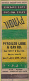 Matchbook Cover - Pyroil oil gas Salt Lake City UT POOR