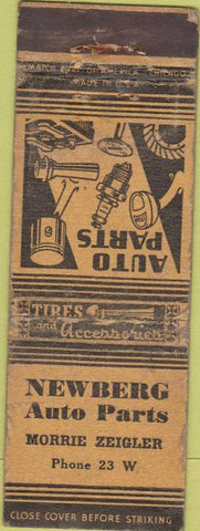 Matchbook Cover - Newberg Auto Parts OR? POOR