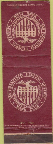 Matchbook Cover - San Francisco Federal Reserve Bank Club WEAR