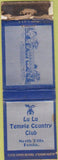Matchbook Cover - Lu Lu Temple Country Club North Hills PA POOR STRIKER
