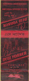 Matchbook Cover - Club New Yorker Portland OR WORN