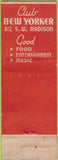 Matchbook Cover - Club New Yorker Portland OR WORN