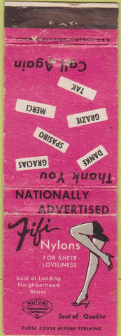 Matchbook Cover - Fifi Nylons  WEAR