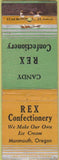 Matchbook Cover - Rex Confectionery Monmouth OR Star Match