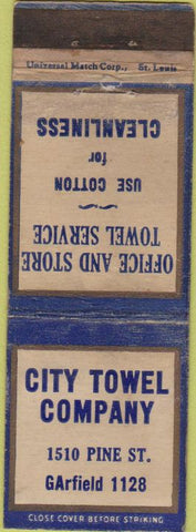 Matchbook Cover - City Towel Co NO CITY WEAR
