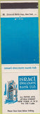 Matchbook Cover - Israel Discount Bank New York City