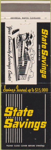 Matchbook Cover - State Savings Loan Cleveland OH