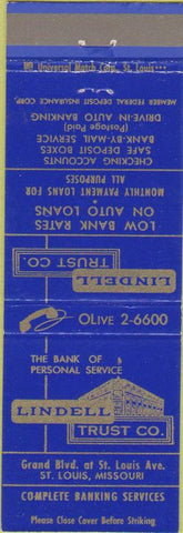 Matchbook Cover - Lindell Trust Co ST Louis MO