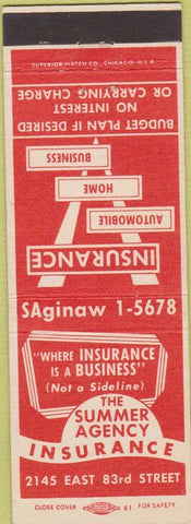 Matchbook Cover - Summer Insurance Agency New York City?