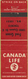 Matchbook Cover - Canada Life Insurance Toronto ON