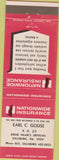 Matchbook Cover - Nationwide Insurance Dillsburg PA