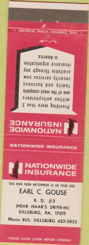 Matchbook Cover - Nationwide Insurance Dillsburg PA