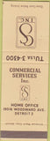Matchbook Cover - Commercial Services Detroit MI insurance background checks