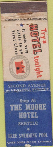 Matchbook Cover - Moore Hotel Seattle WA