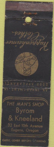 Matchbook Cover - Kuppenheimer Clothes Eugene OR WORN