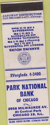 Matchbook Cover - Park National Bank Chicago IL