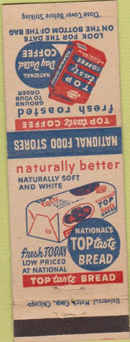 Matchbook Cover - Top Taste Bread Coffee