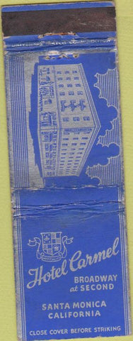 Matchbook Cover - Hotel Carmel Santa Monica CA WEAR