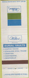 Matchbook Cover - Wilbert Burial Vaults