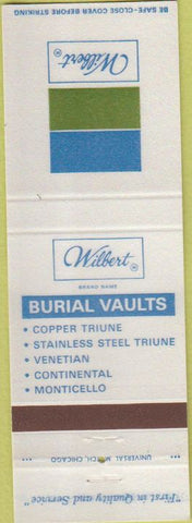 Matchbook Cover - Wilbert Burial Vaults