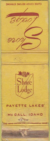 Matchbook Cover - Shore Lodge McCall ID WORN