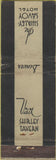 Matchbook Cover - Shirley Savoy Hotel Denver CO