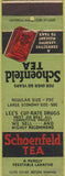 Matchbook Cover - Schoenfeld Tea laxative
