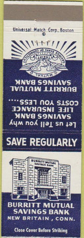 Matchbook Cover - Burritt Mutual Savings Bank New Britain CT