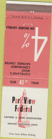 Matchbook Cover - Park View Federal Savings Loan Cleveland OH