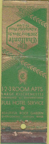Matchbook Cover - Chalfonte New York City Hotel WORN