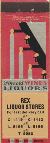 Matchbook Cover - Rex Liquor Stores