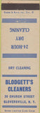 Matchbook Cover - Blodgett's Cleaners Gloversville NY
